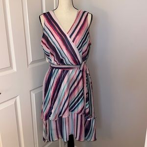 Like New! Jennifer Lopez Ruffle Dress with Belt